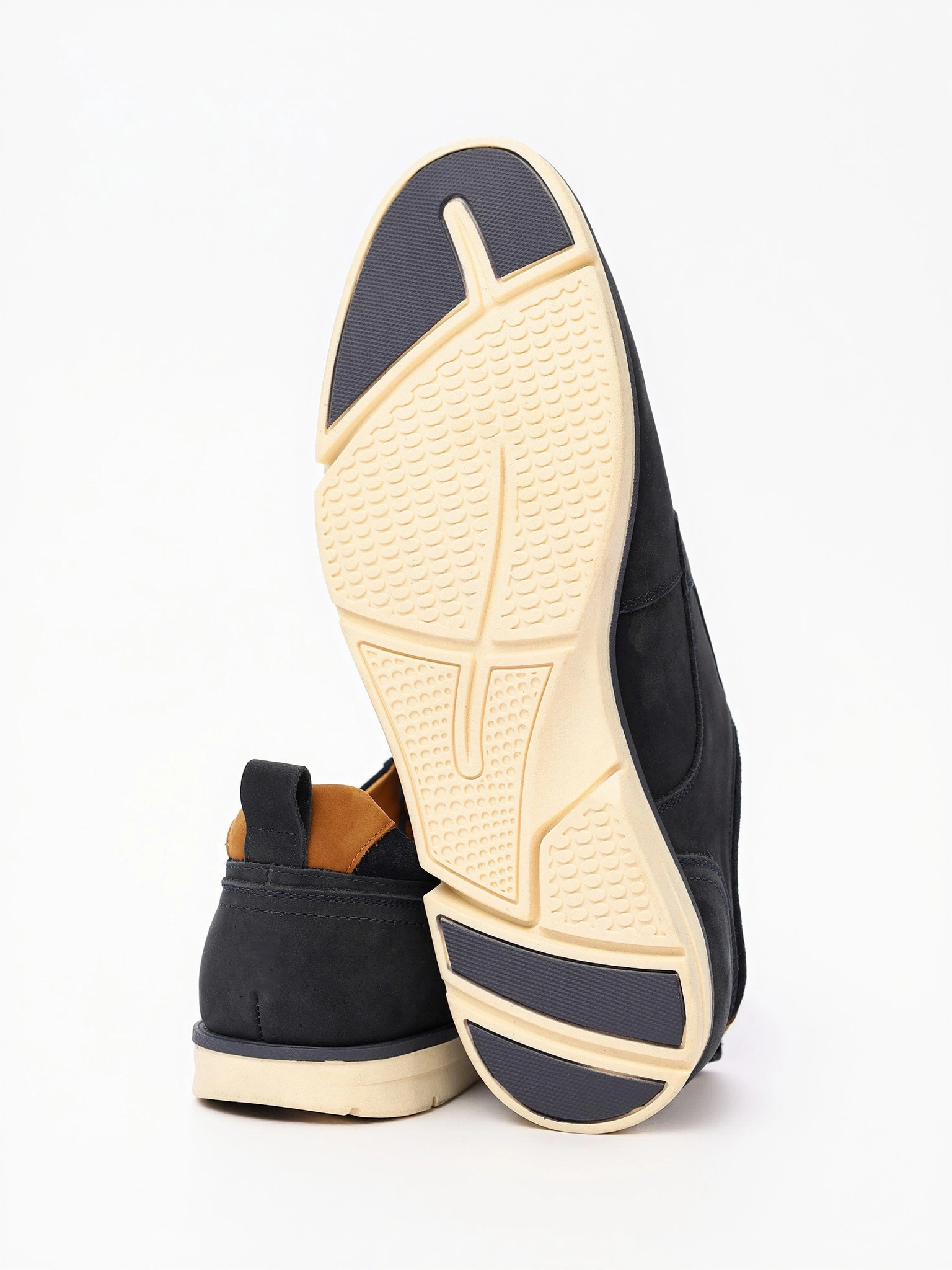 Туфли-дерби темно-синего цвета со шнуровкой